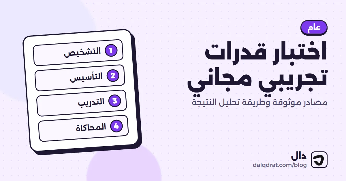طالب يحل اختبار قدرات تجريبيًا على الحاسب وبجانبه مؤقت يعدّ الوقت